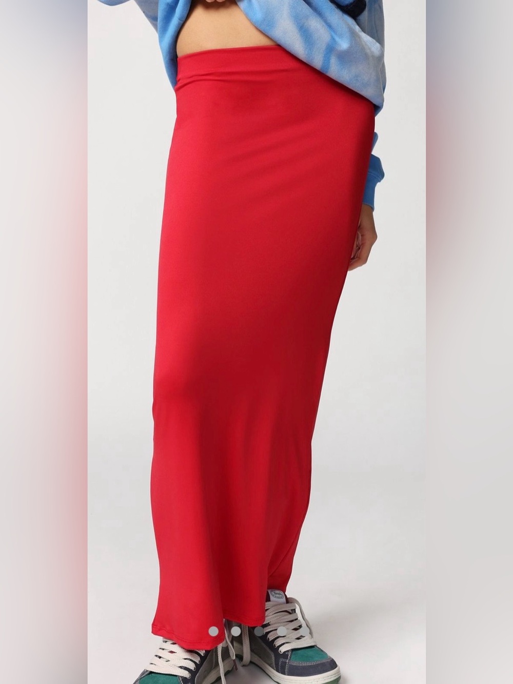 Urban Outfitters pull on Red Maxi Skirt